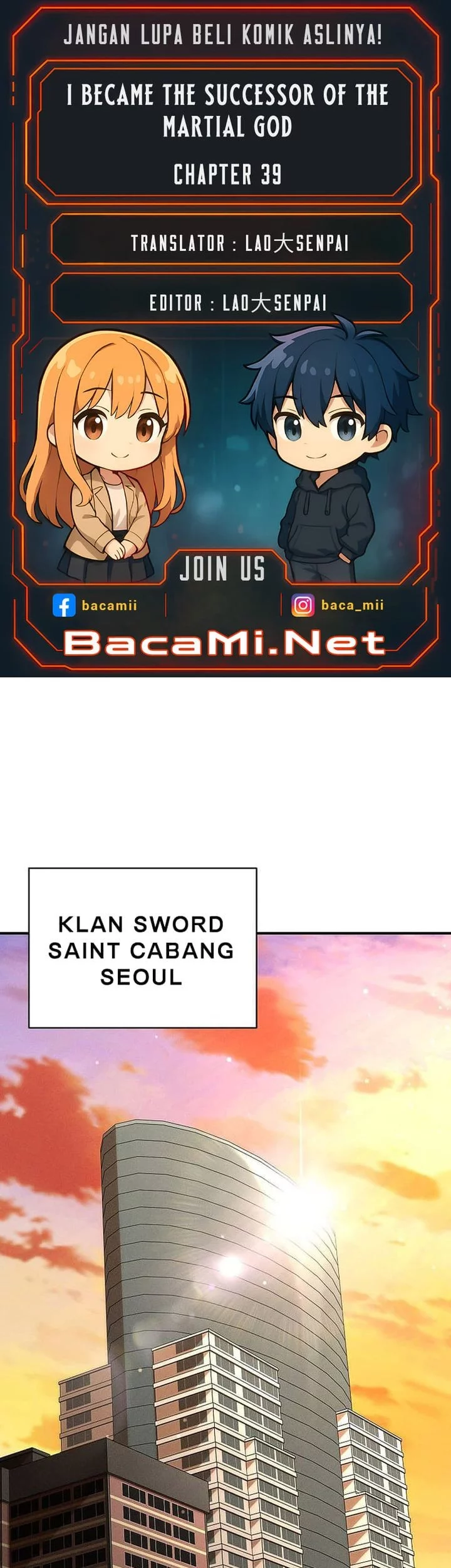 I Became the Successor of the Martial God Chapter 39 - halaman 1