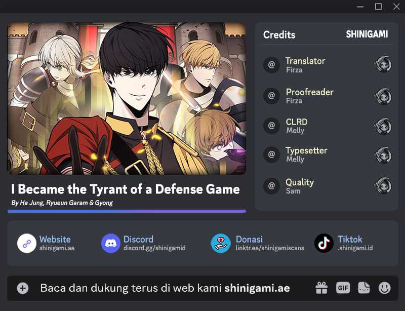 I Became the Tyrant of a Defense Game Chapter 96 - halaman 1