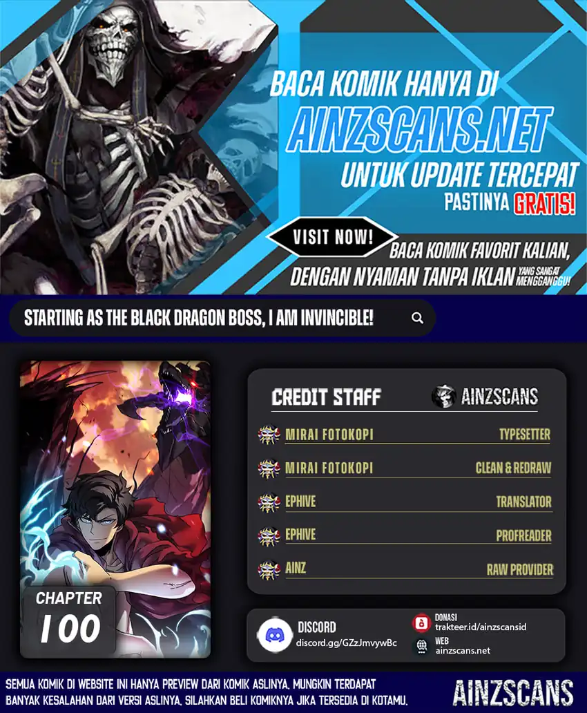 I Become Invincible Black Dragon Boss At The Start Chapter 100 - halaman 1