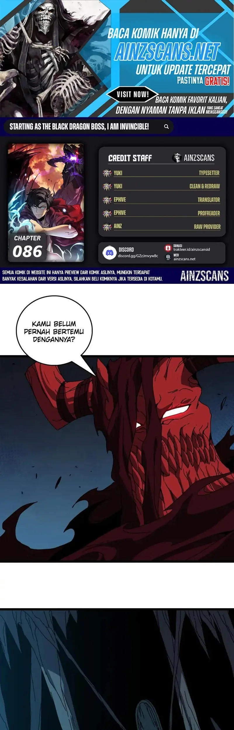 I Become Invincible Black Dragon Boss At The Start Chapter 86 - halaman 1