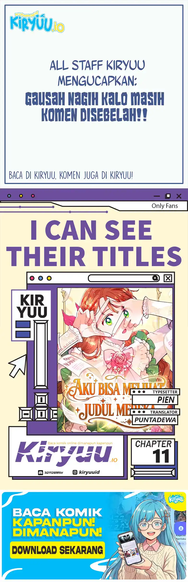 I Can See Their Titles Chapter 11 - halaman 1