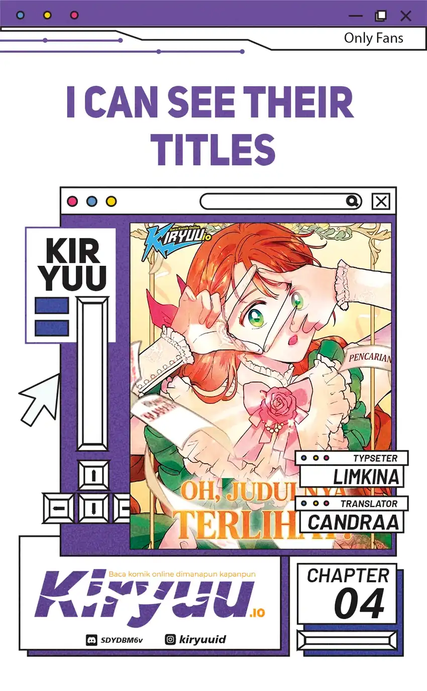 I Can See Their Titles Chapter 4 - halaman 1