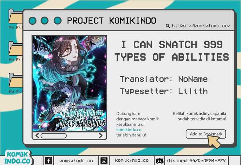 I Can Snatch 999 Types of Abilities Chapter 0 - halaman 1
