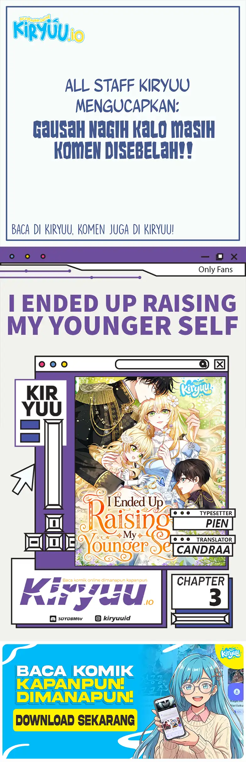 I Ended Up Raising My Younger Self Chapter 3 - halaman 1