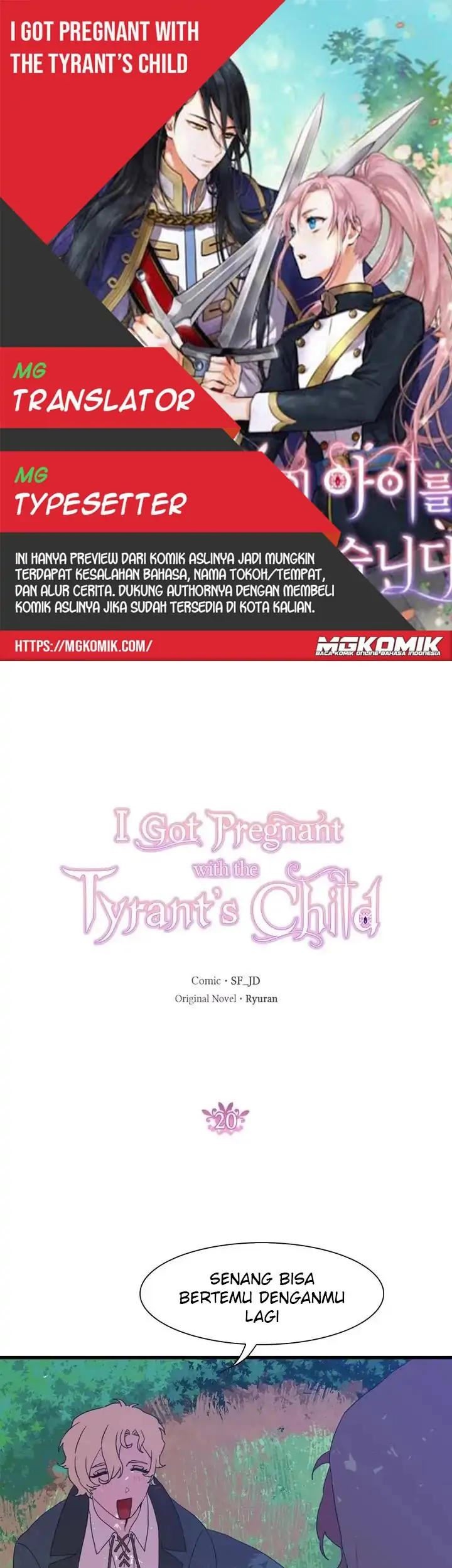 I Gave Birth to the Tyrant’s Child Chapter 20 - halaman 1