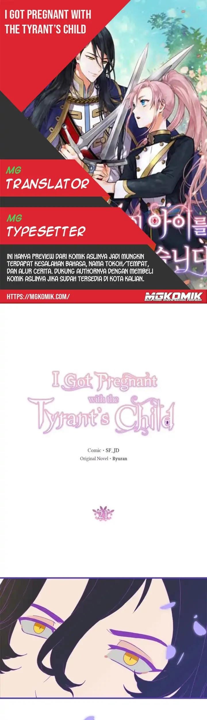 I Gave Birth to the Tyrant’s Child Chapter 21 - halaman 1