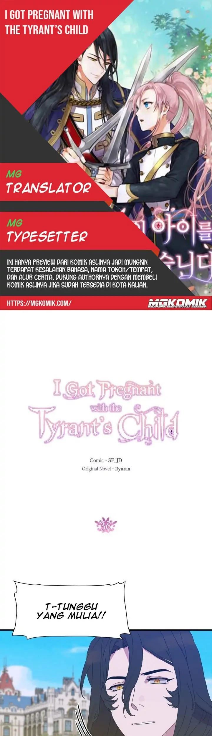 I Gave Birth to the Tyrant’s Child Chapter 36 - halaman 1