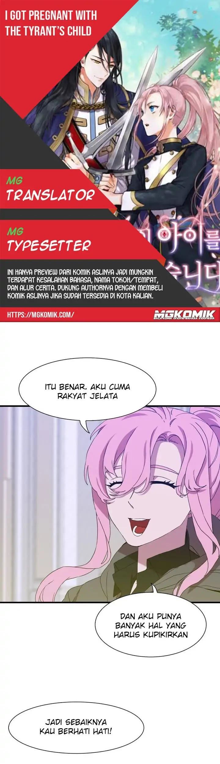 I Gave Birth to the Tyrant’s Child Chapter 38 - halaman 1