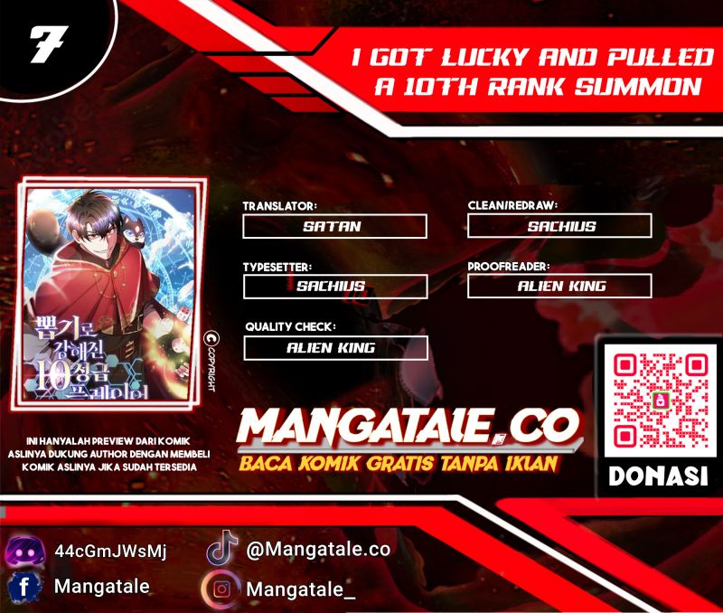 I Got Lucky And Pulled A 10th Rank Summon Chapter 7 - halaman 1