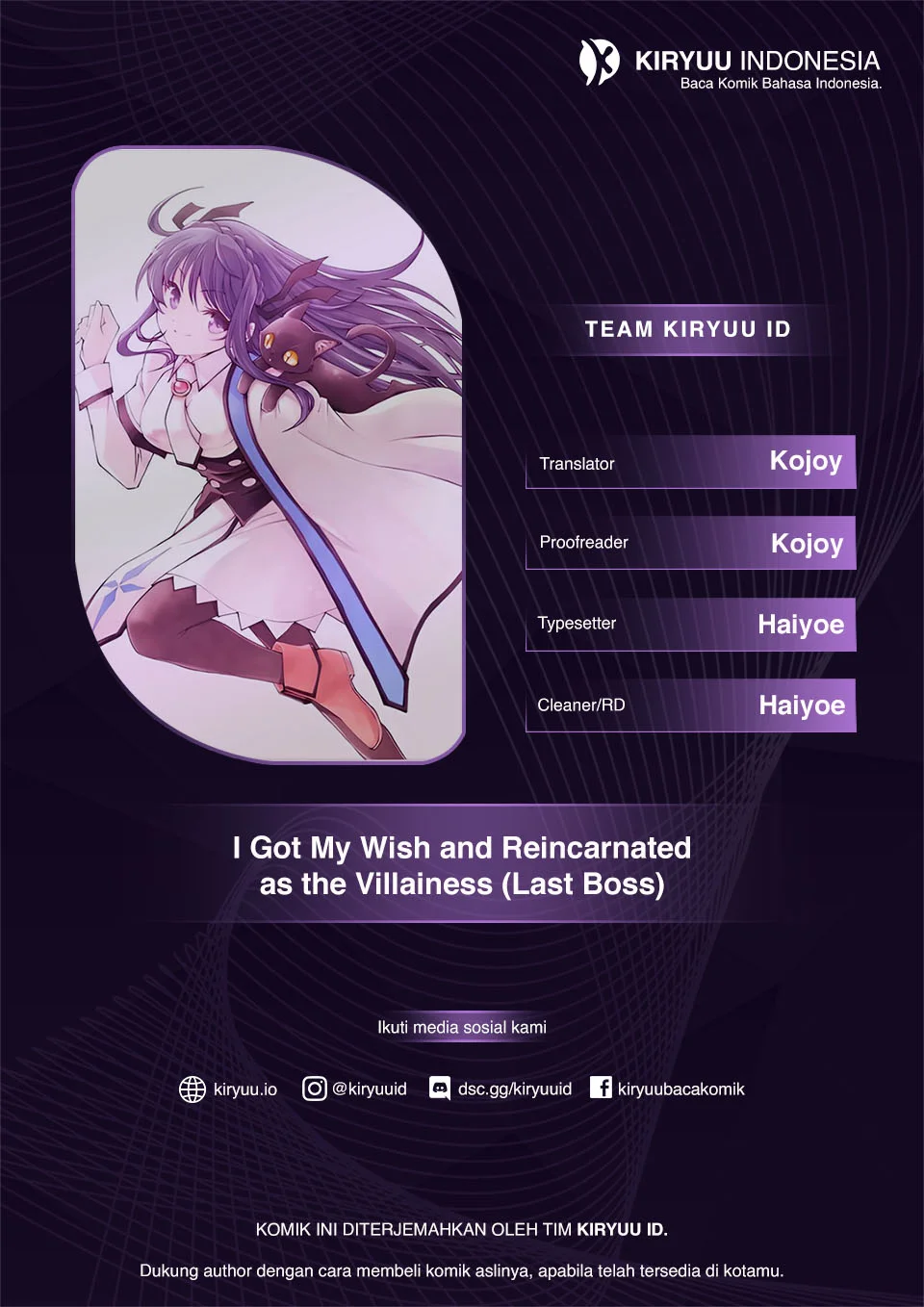 I Got My Wish and Reincarnated as the Villainess (Last Boss)! Chapter 10 - halaman 1