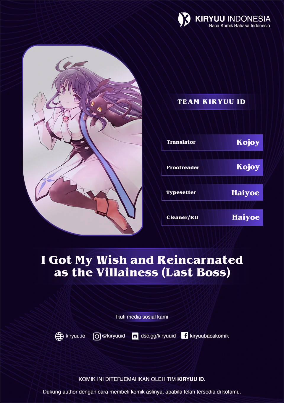 I Got My Wish and Reincarnated as the Villainess (Last Boss)! Chapter 26 - halaman 1