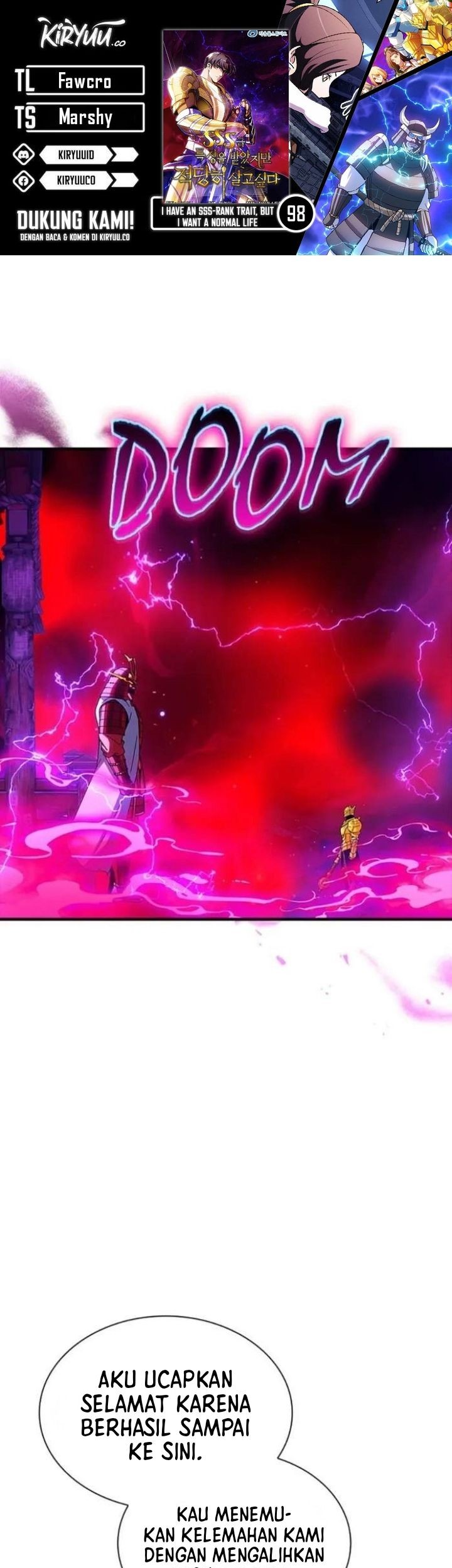 I have an SSS-rank Trait, but I want a Normal Life Chapter 98 - halaman 1