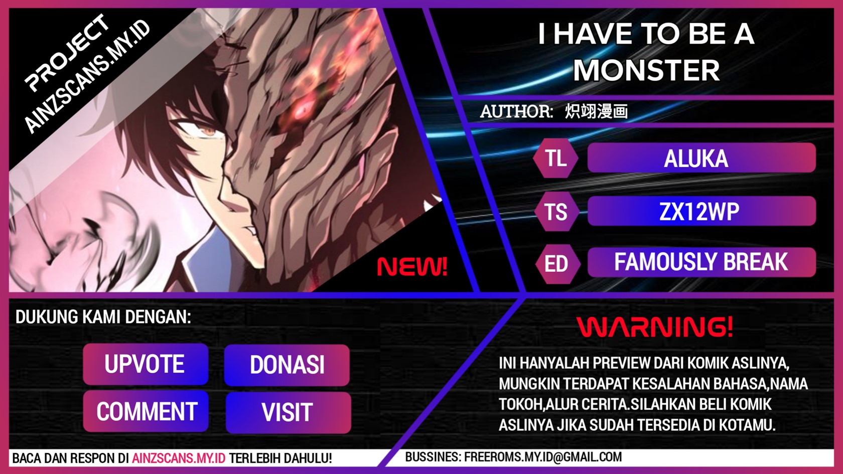 I Have to Be a Monster Chapter 2 - halaman 1