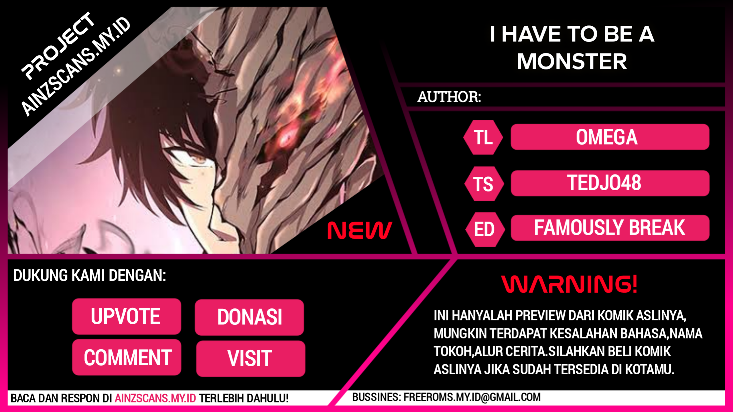 I Have to Be a Monster Chapter 21 - halaman 1