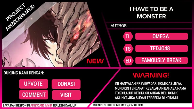 I Have to Be a Monster Chapter 22 - halaman 1