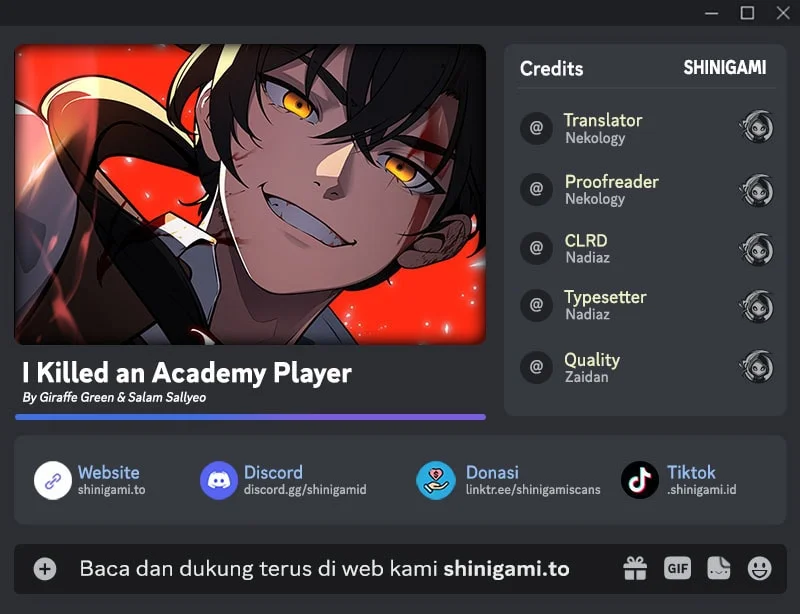 I Killed An Academy Player Chapter 133 - halaman 1