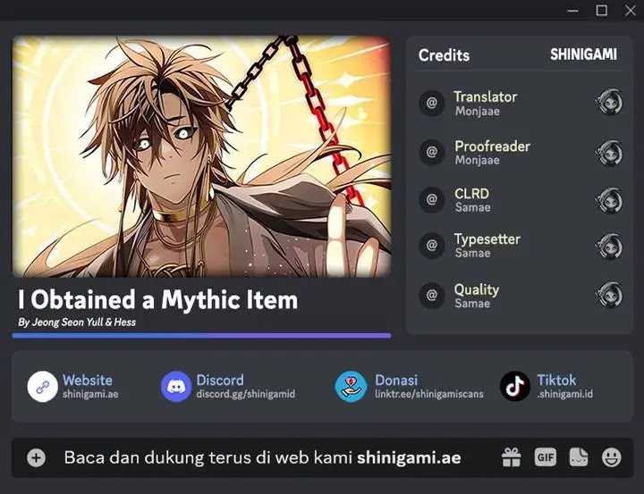 I Obtained a Mythic Item Chapter 110 - halaman 1