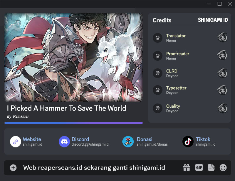 I Picked A Hammer To Save The World Chapter 18 - halaman 1