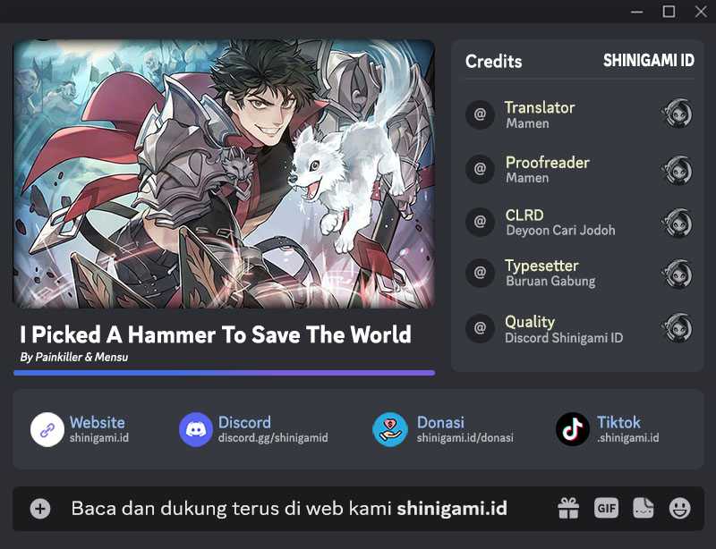 I Picked A Hammer To Save The World Chapter 20 - halaman 1