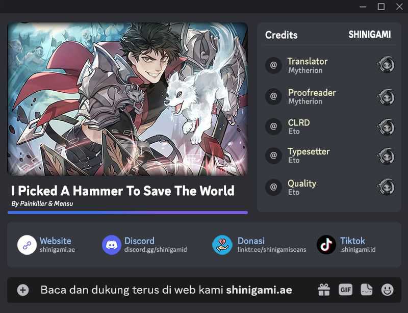 I Picked A Hammer To Save The World Chapter 62 - halaman 1