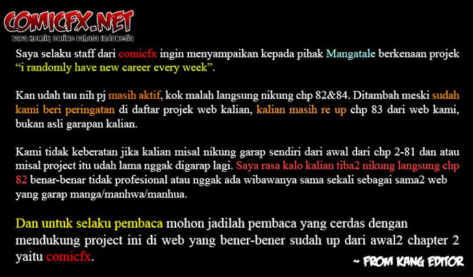 I Randomly Have A New Career Every Week Chapter 85 - halaman 4