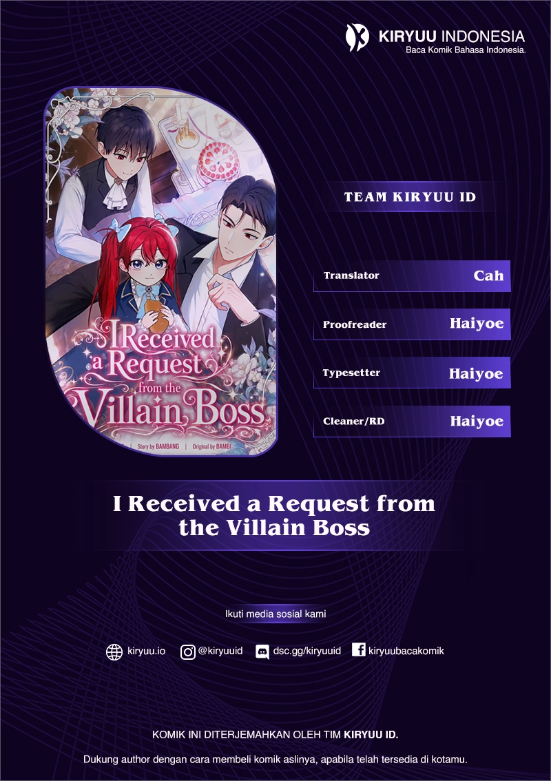 I Received a Request from the Villain Boss Chapter 26 - halaman 1
