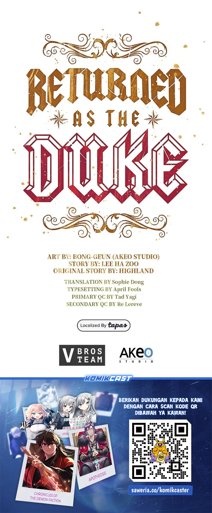 I Regressed As The Duke (Returned as the Duke) Chapter 117 - halaman 59