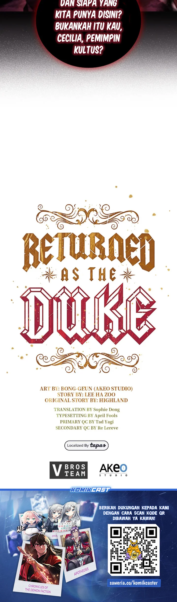 I Regressed As The Duke (Returned as the Duke) Chapter 119 - halaman 67