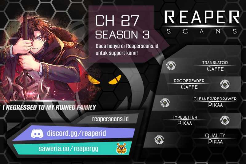 I Regressed to My Ruined Family Chapter 27 - halaman 1