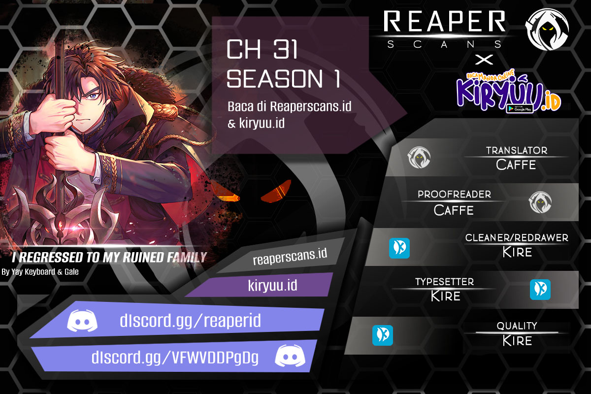 I Regressed to My Ruined Family Chapter 31 - halaman 1