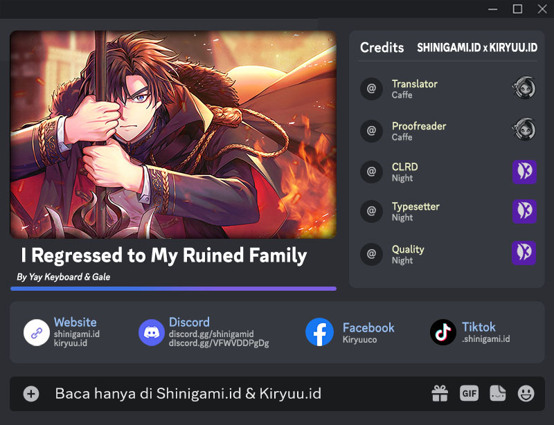 I Regressed to My Ruined Family Chapter 49 - halaman 1