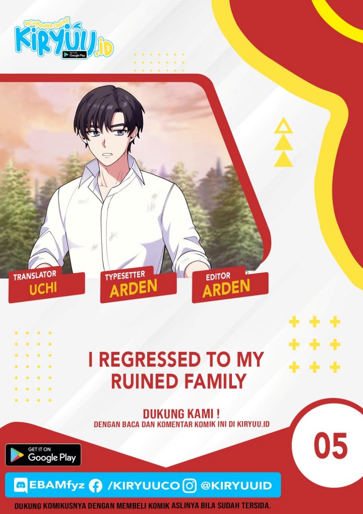 I Regressed to My Ruined Family Chapter 5 - halaman 1
