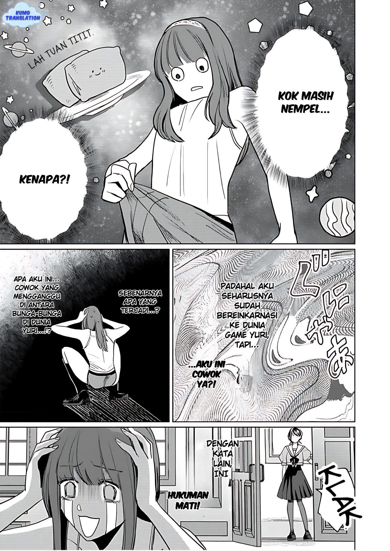 I Reincarnated as the Heroine in a Yuri Game, but for Some Reason That Thing was Still There! Chapter 1 - halaman 13