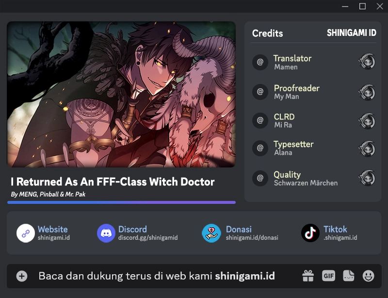 I Returned As An FFF-Class Witch Doctor Chapter 10 - halaman 1