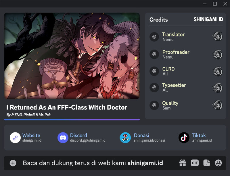 I Returned As An FFF-Class Witch Doctor Chapter 25 - halaman 1
