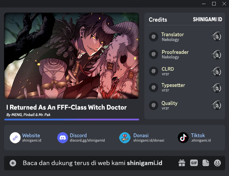 I Returned As An FFF-Class Witch Doctor Chapter 34 - halaman 1