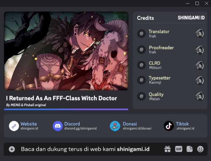 I Returned As An FFF-Class Witch Doctor Chapter 4 - halaman 1