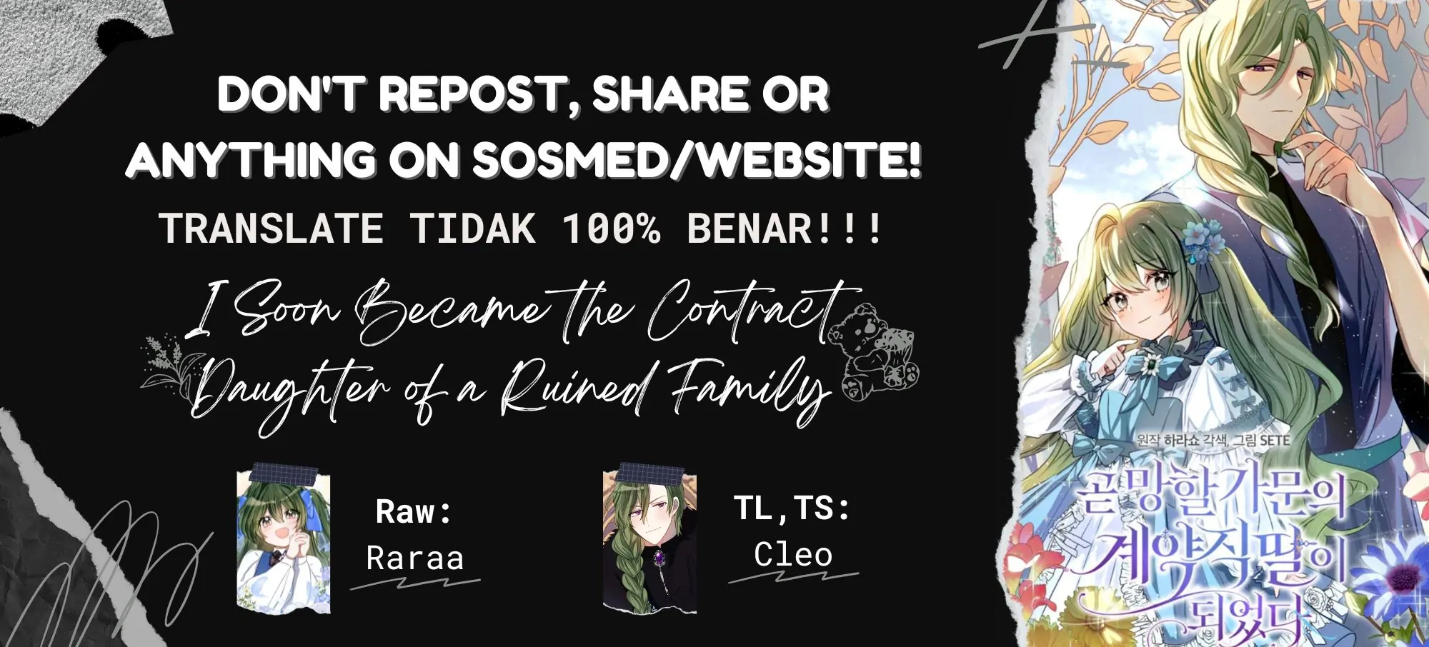 I Soon Became the Contract Daughter of a Ruined Family Chapter 7 - halaman 1
