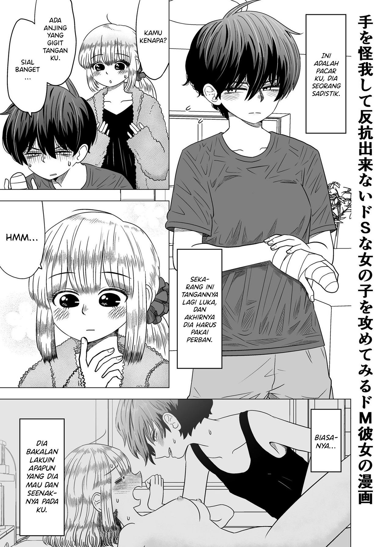 I Tried Getting Back at My Sadist Girlfriend Who Hurt Her Hand and Can't Fight Back. Chapter 0 - halaman 1