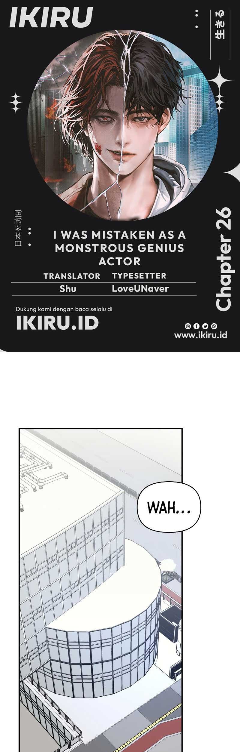 I Was Immediately Mistaken for a Monster Genius Actor Chapter 26 - halaman 1