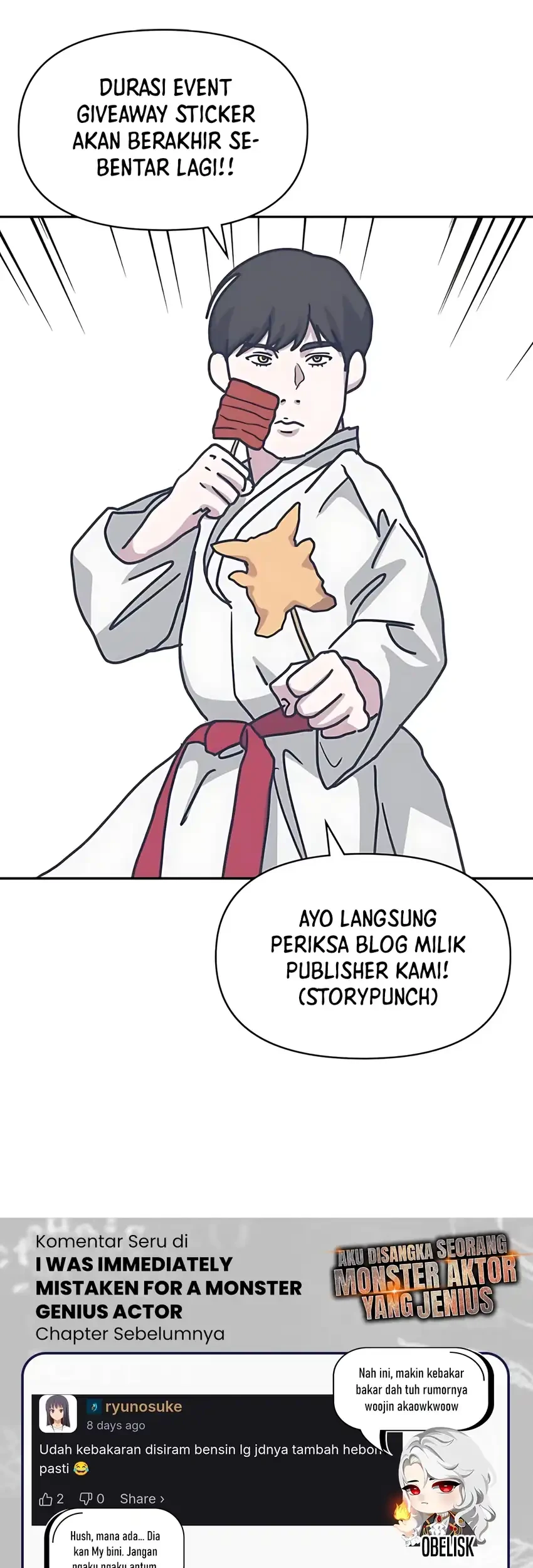 I Was Immediately Mistaken for a Monster Genius Actor Chapter 76 - halaman 81