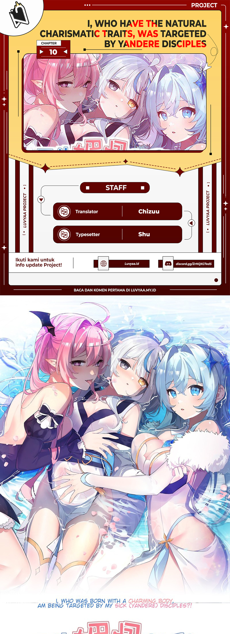 I, Who Have the Natural Charismatic Traits, Was Targeted by Yandere Disciples Chapter 10 - halaman 1