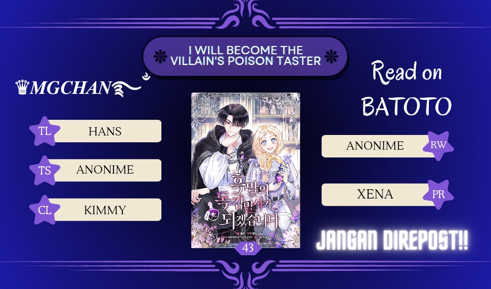 I Will Become the Villain's Poison Taster Chapter 43 - halaman 1