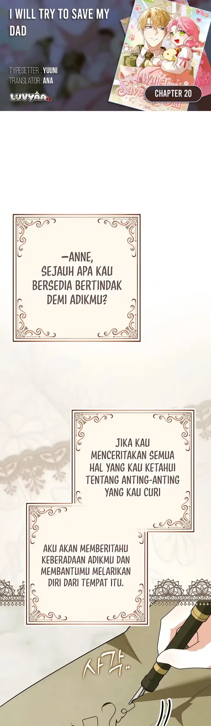 I Will Try to Save My Dad Chapter 20 - halaman 1