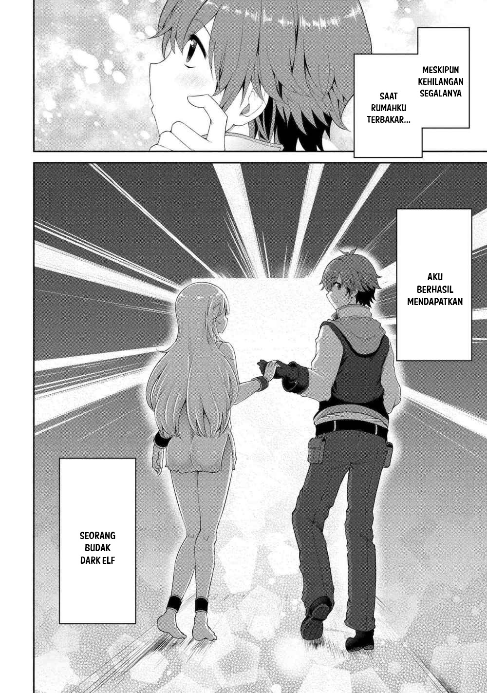 Ie ga Moete Jinsei Dou Demo Yoku Natta kara, Nokotta Nakenashi no Kin de Dark Elf no Dorei o Katta Chapter 1 - halaman 34