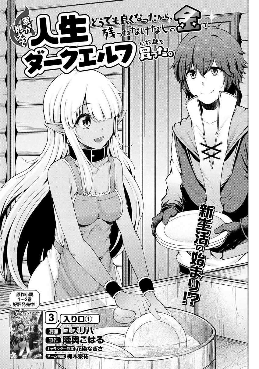Ie ga Moete Jinsei Dou Demo Yoku Natta kara, Nokotta Nakenashi no Kin de Dark Elf no Dorei o Katta Chapter 3.1 - halaman 2