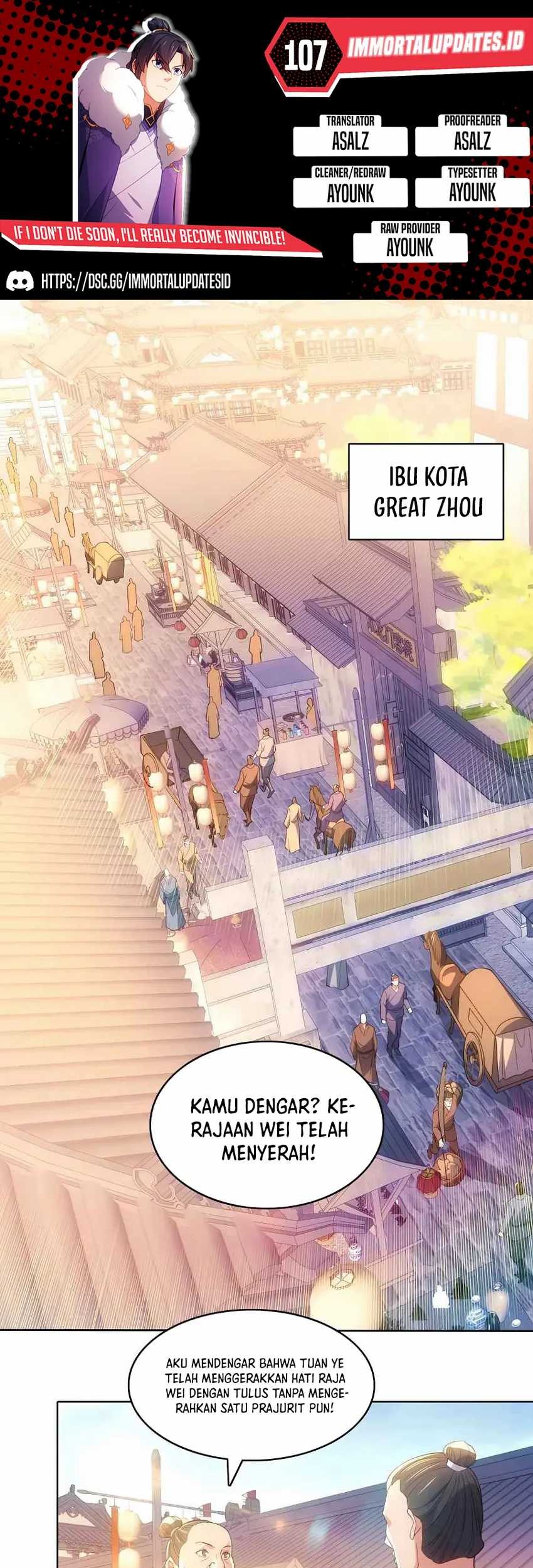 If I Don’t Die, I’ll Be Invincible Chapter 107 - halaman 1