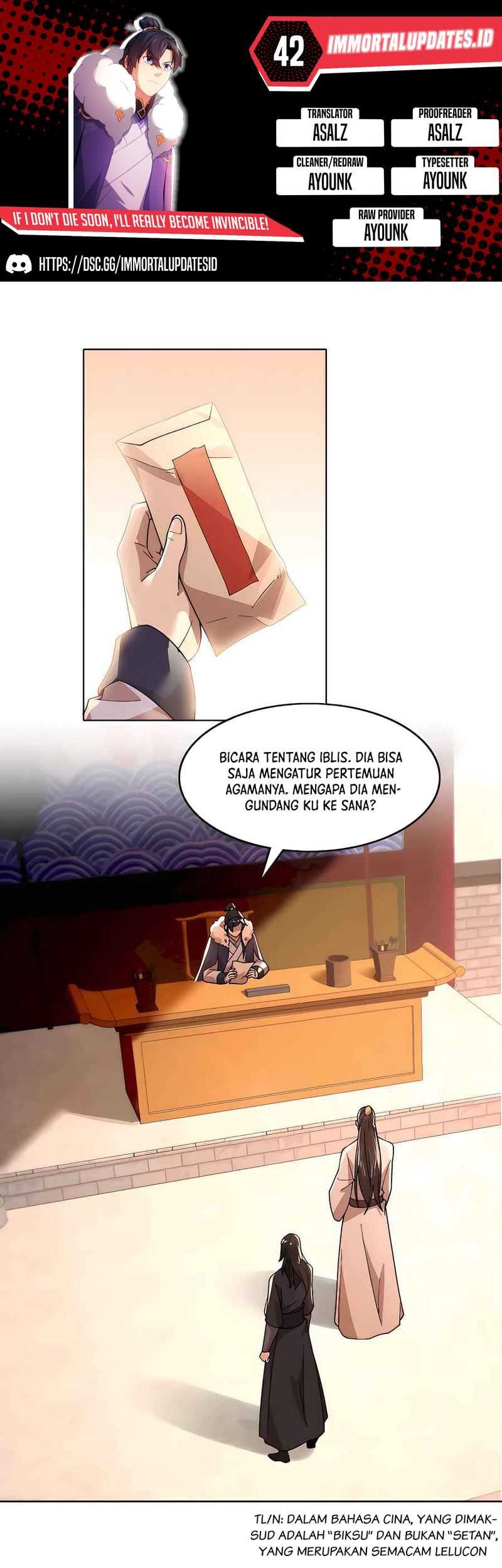 If I Don’t Die, I’ll Be Invincible Chapter 42 - halaman 1