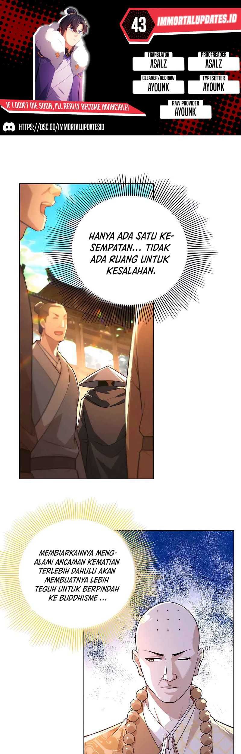If I Don’t Die, I’ll Be Invincible Chapter 43 - halaman 1