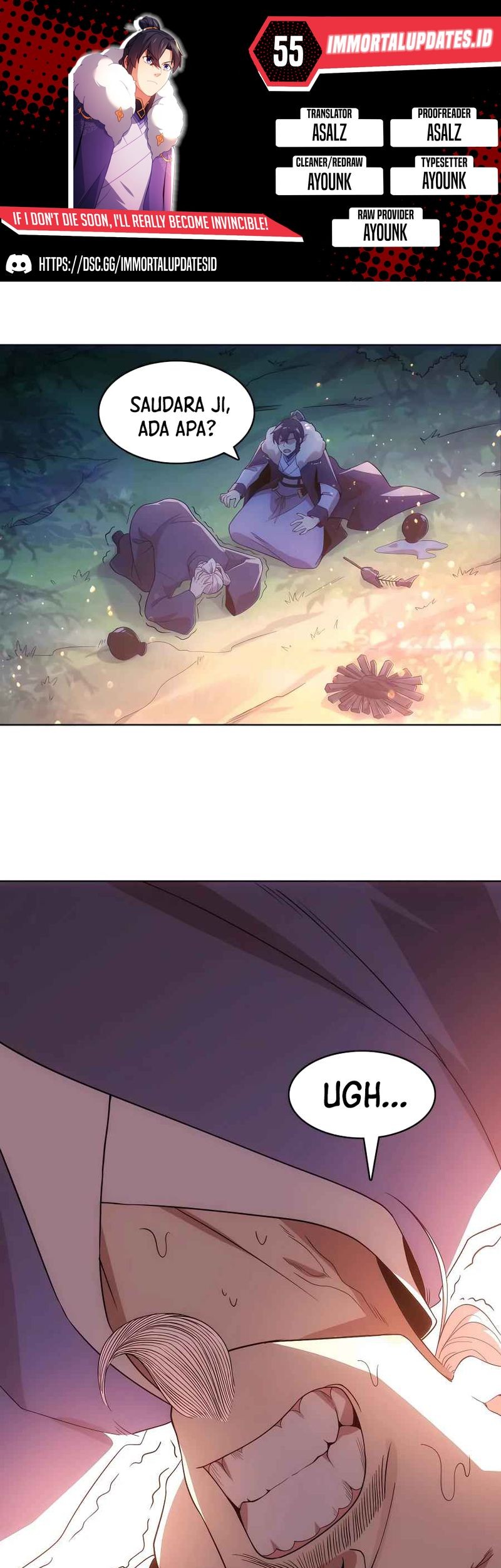 If I Don’t Die, I’ll Be Invincible Chapter 55 - halaman 1